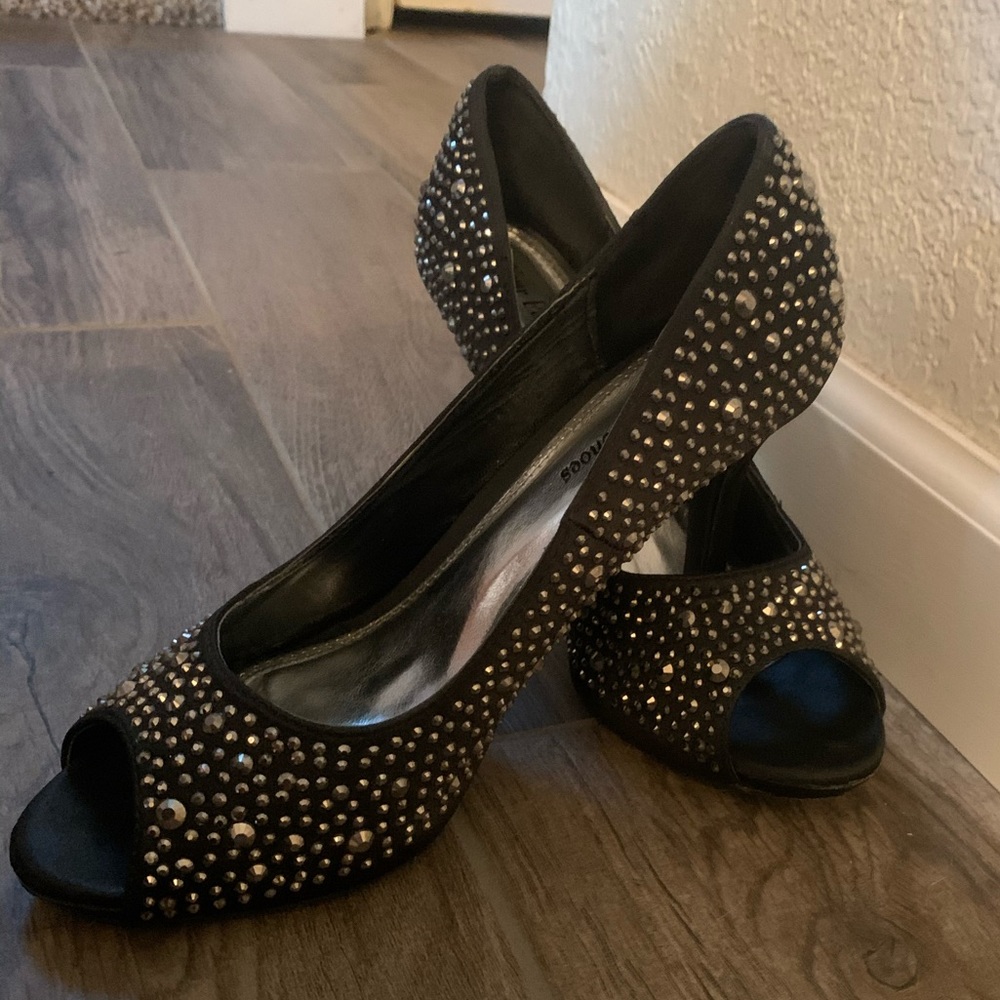Black studded heels